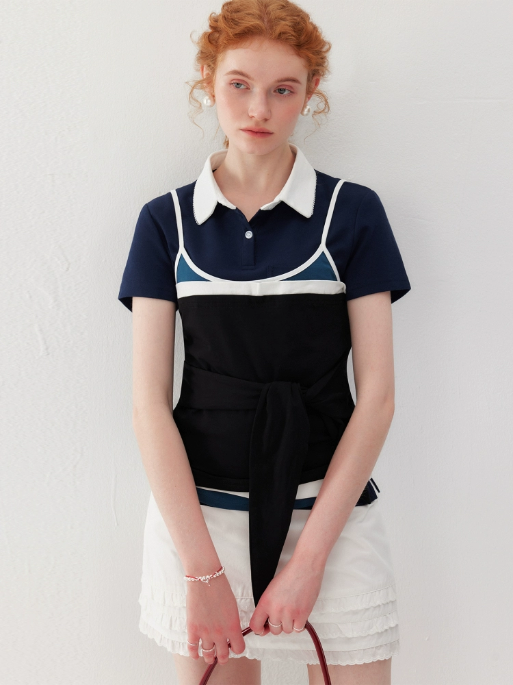 Ladies polo short-sleeved shirts