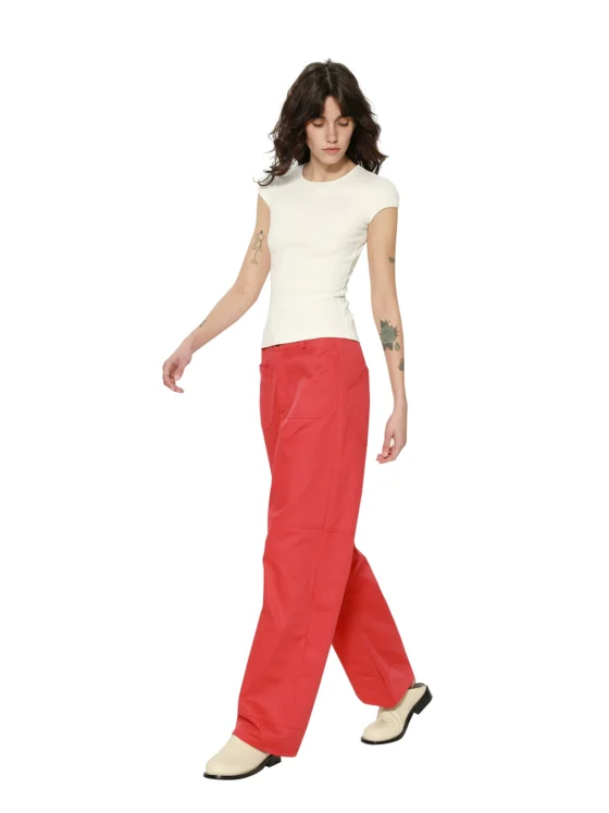 French casual women's straight-leg pants