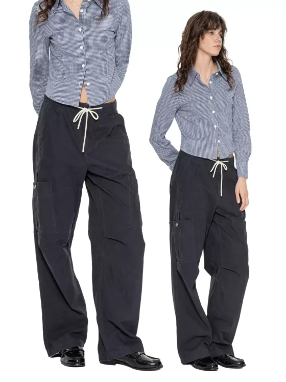 Retro casual cargo pants and drawstring long pants