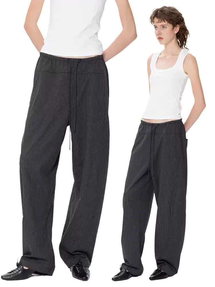 Casual women's striped long trousers