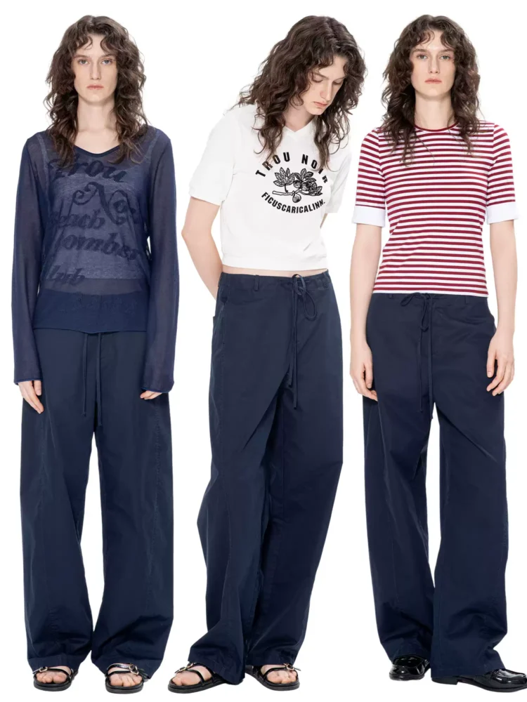 New drawstring sickle pants, scythe pants and casual pants