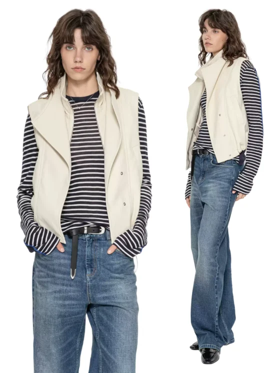 Layering a waistcoat, women's vest and waistcoat