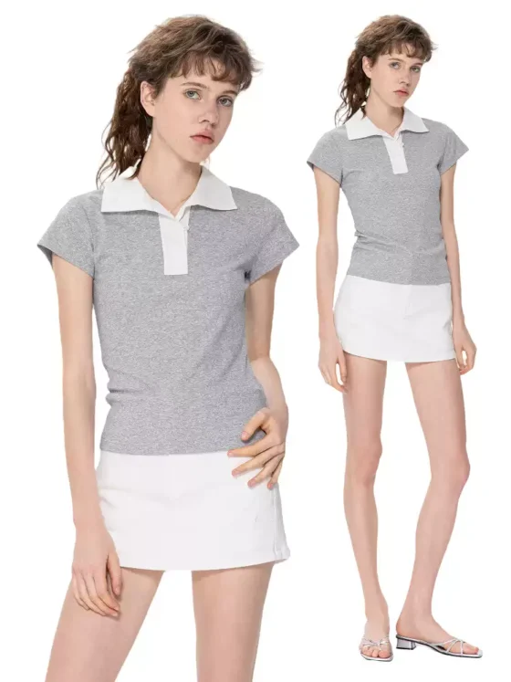 New style of color-blocking polo shirt T-shirt
