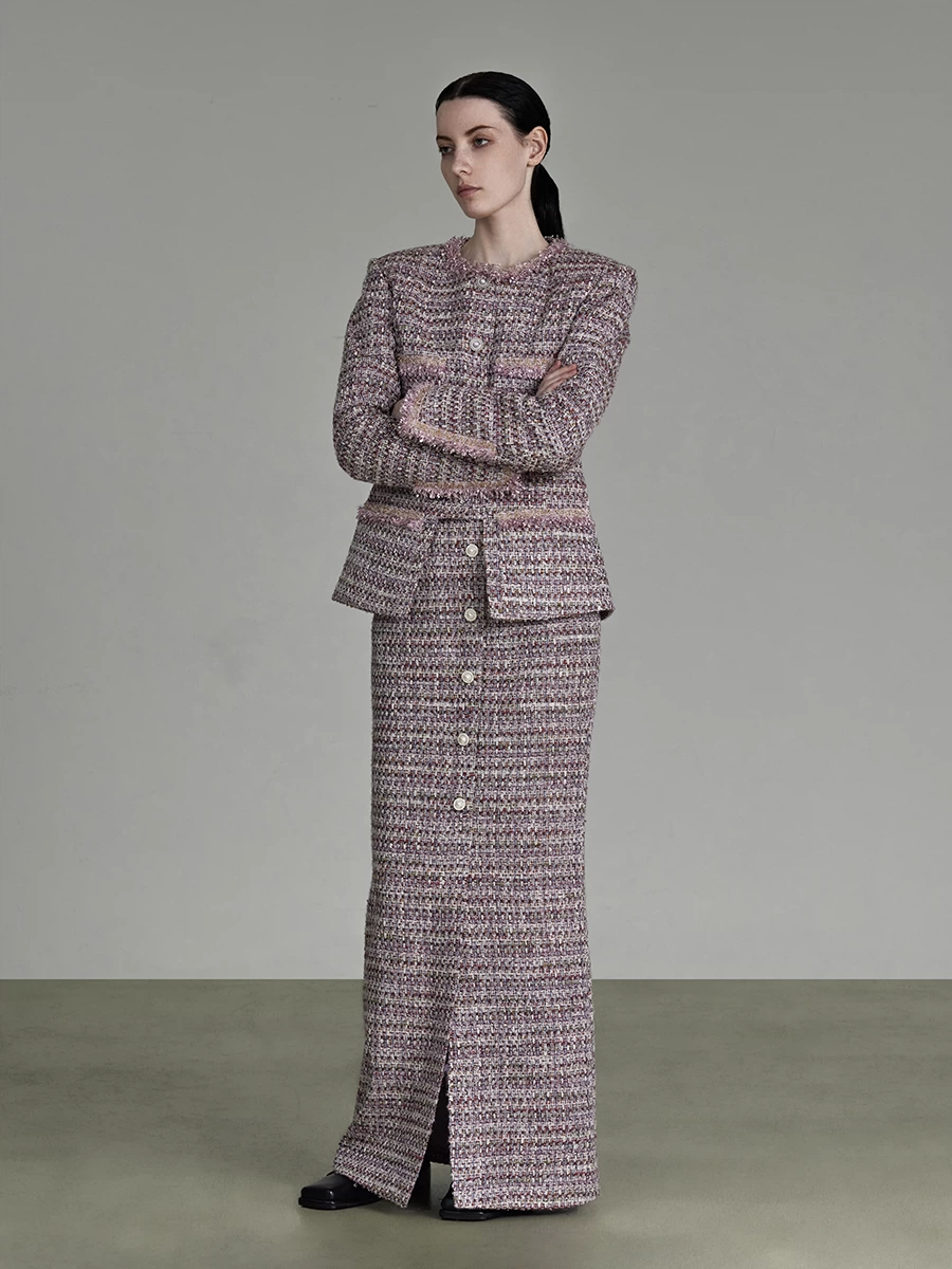 Woolen vintage Chanel skirt set