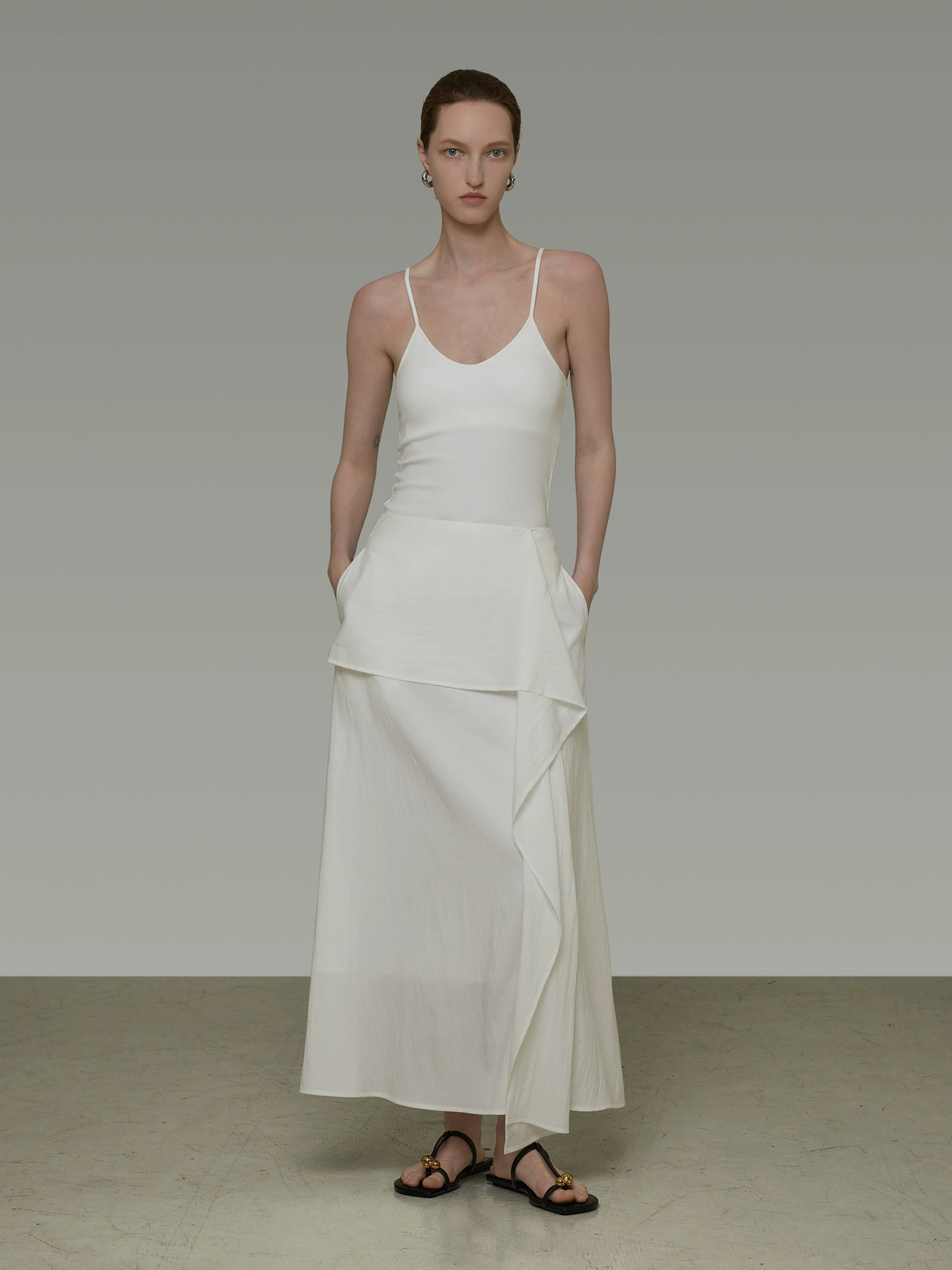 One-piece irregular long dress