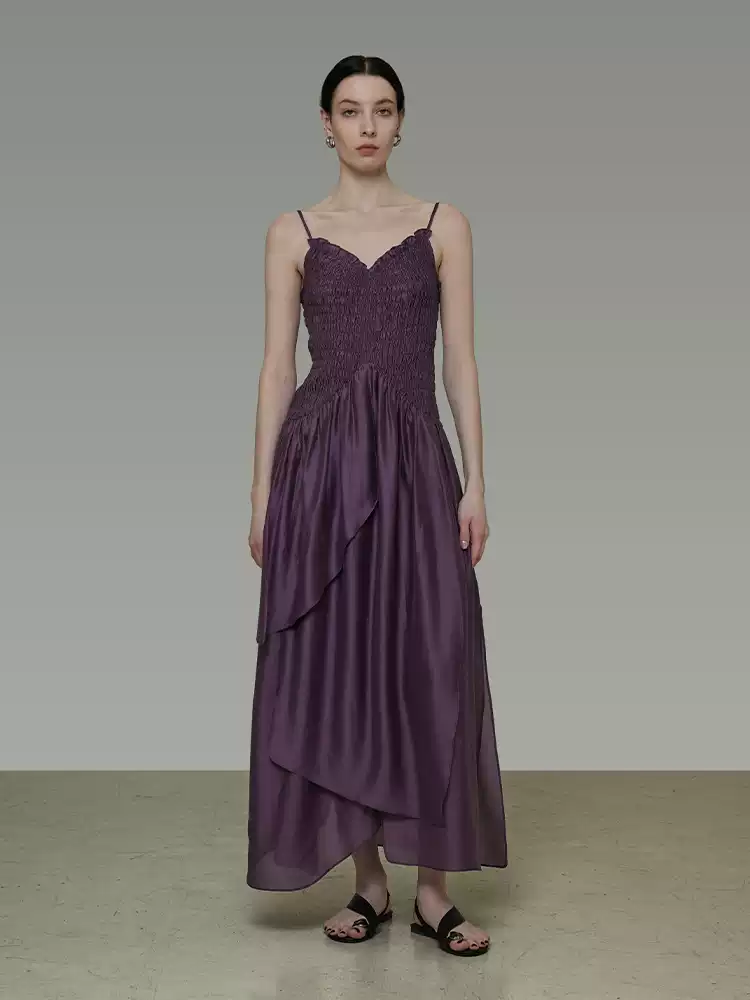 French petal halter dress