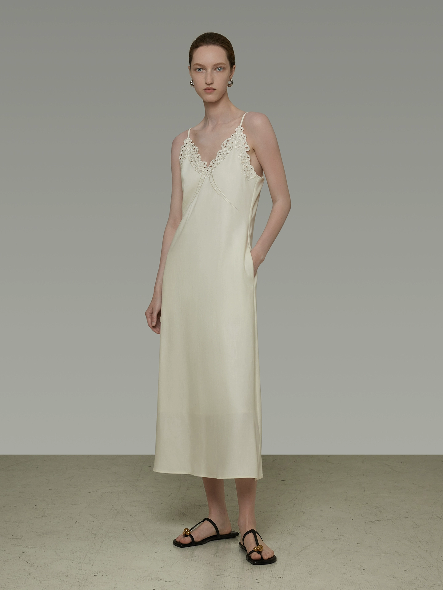 Handcrafted embroidered halter dress