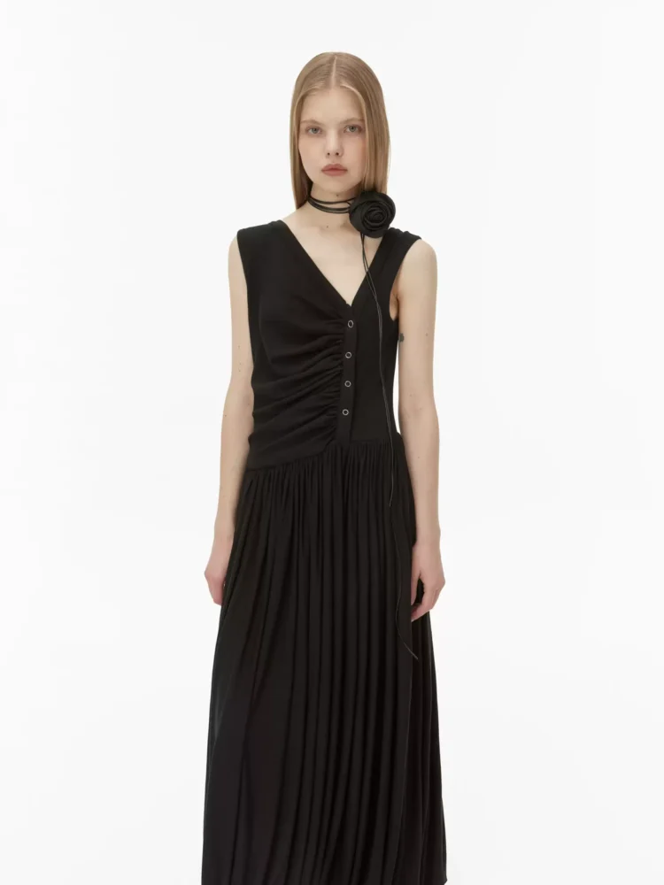 French high-end backless dress for women