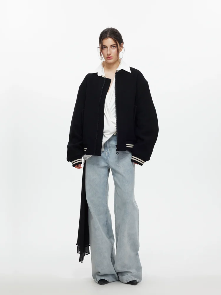 A woman in a casual sports commuting jacket