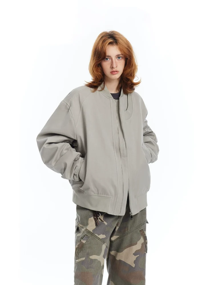 Loose flight jacket for women