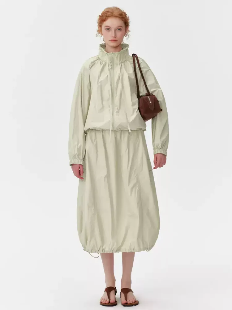 Sun protection flower bud dress set for women