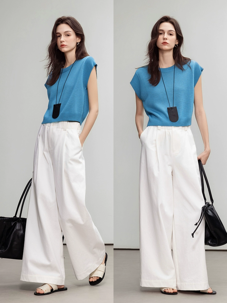 Sweet dopamine round-neck sweater woman