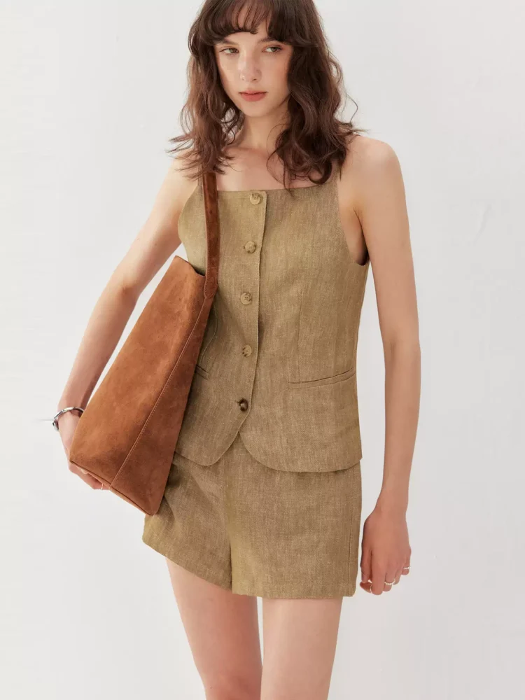 A halter vest suit for ladies