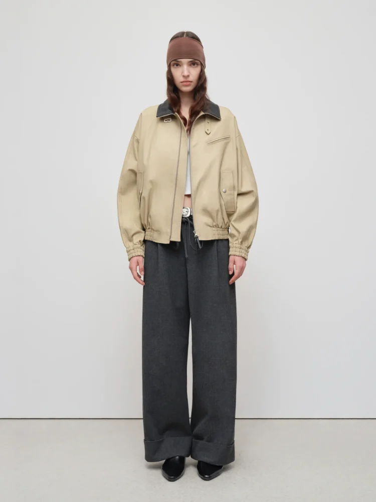 A woman wearing a jacket