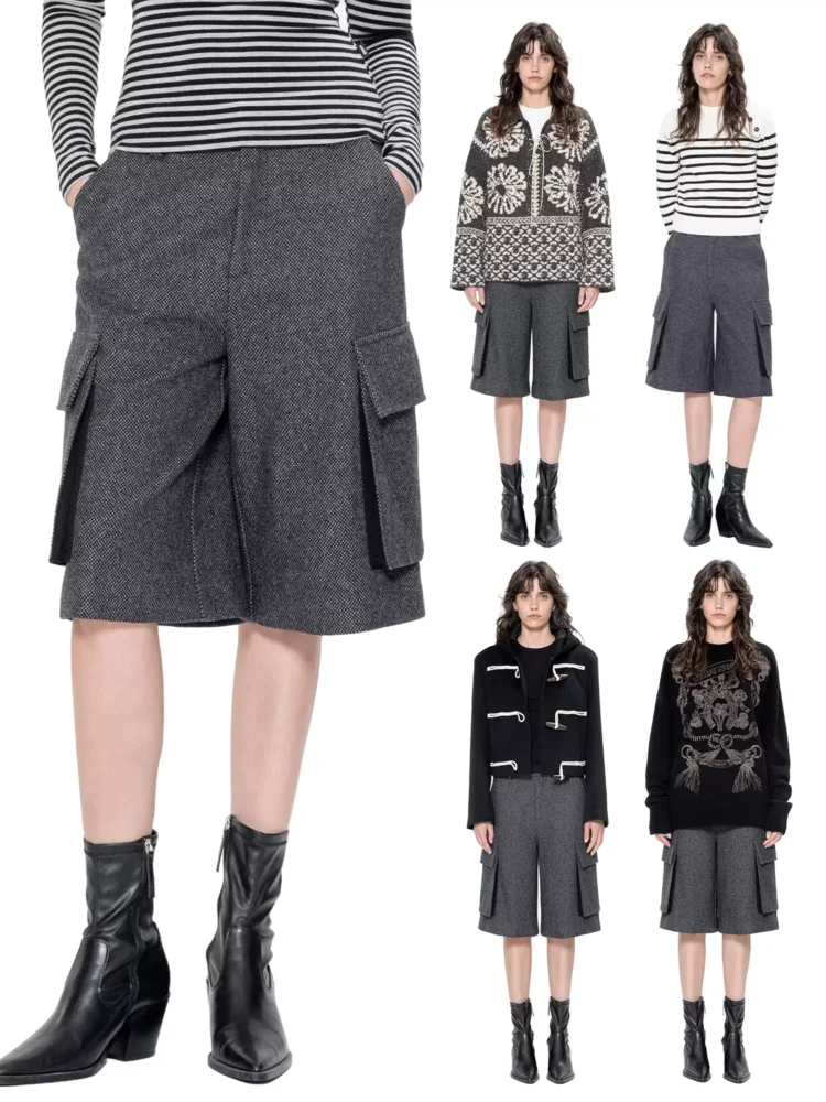 New wool mid-length pants for ladies