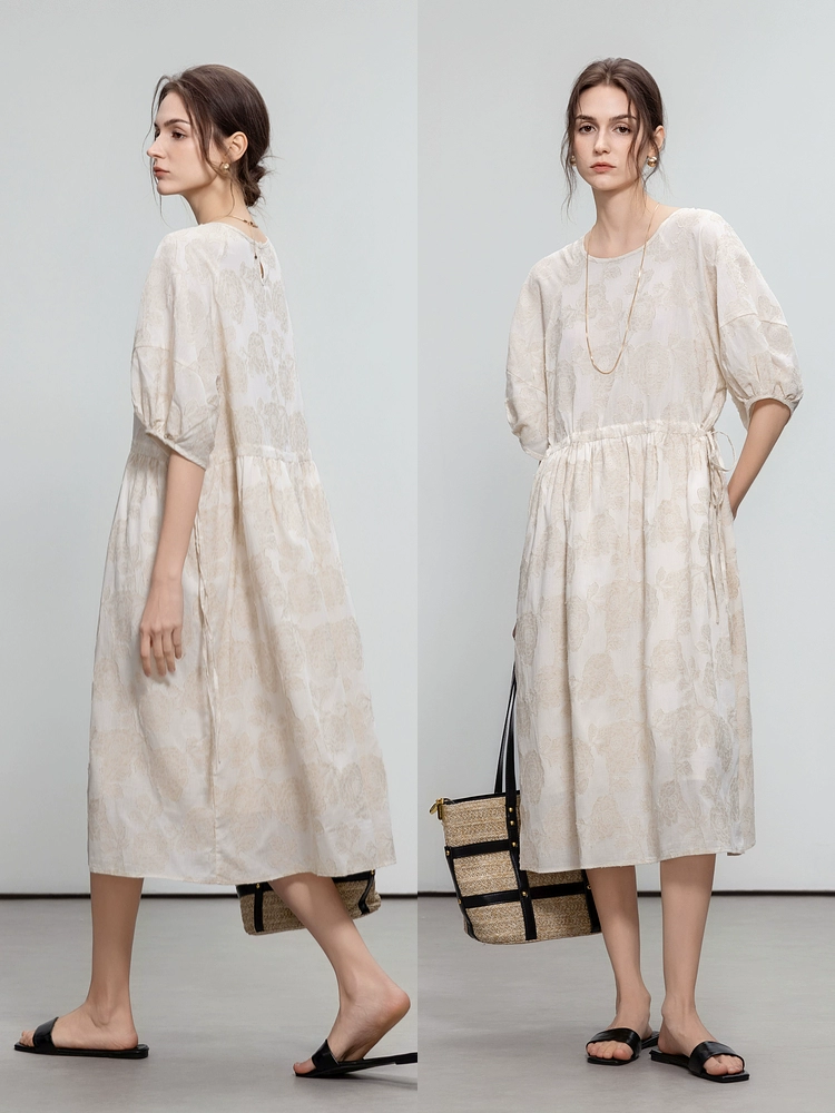 French three-dimensional cut-out dress for women