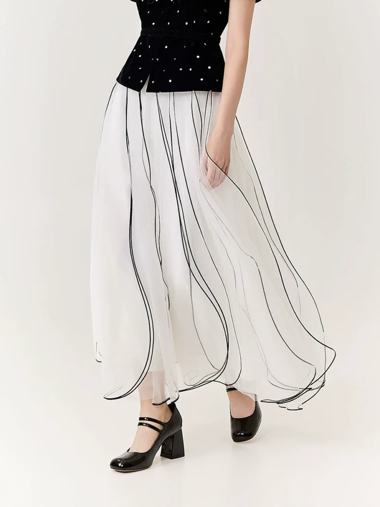 New petal-shaped long dress